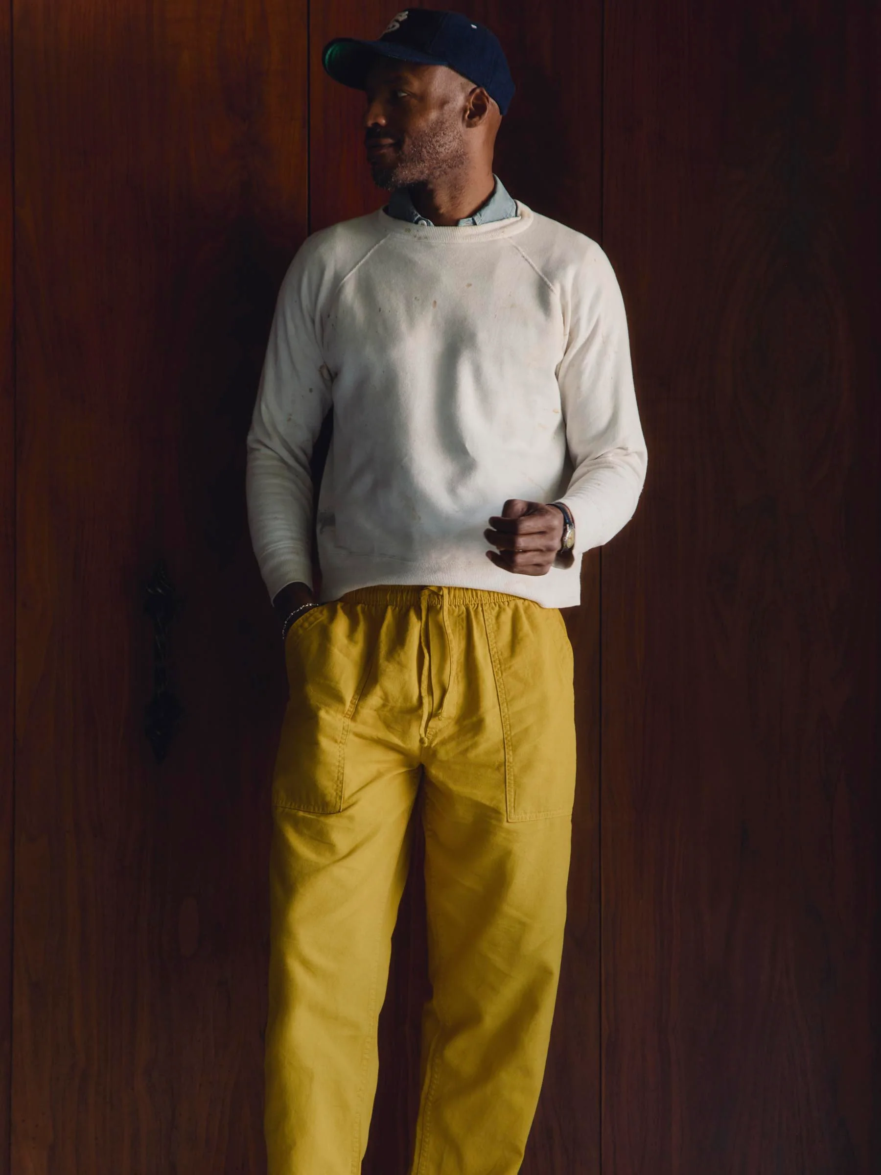 the ventura chore pant in chartreuse - Image 3
