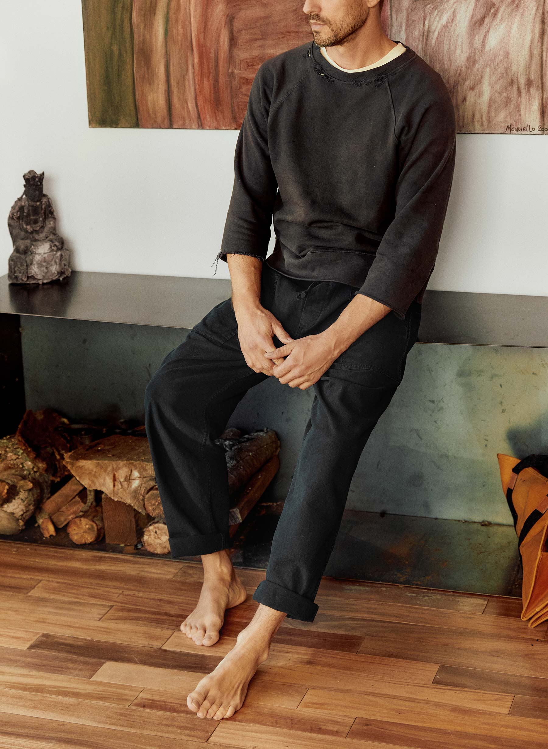 the ventura chore pant in faded black - Image 8