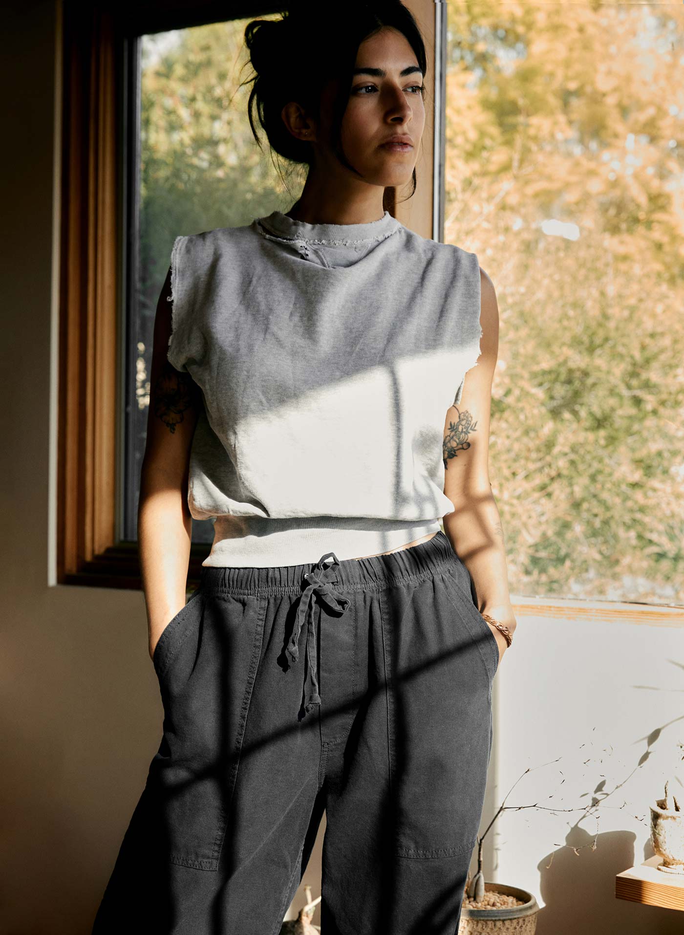 the ventura chore pant in faded black - Image 6