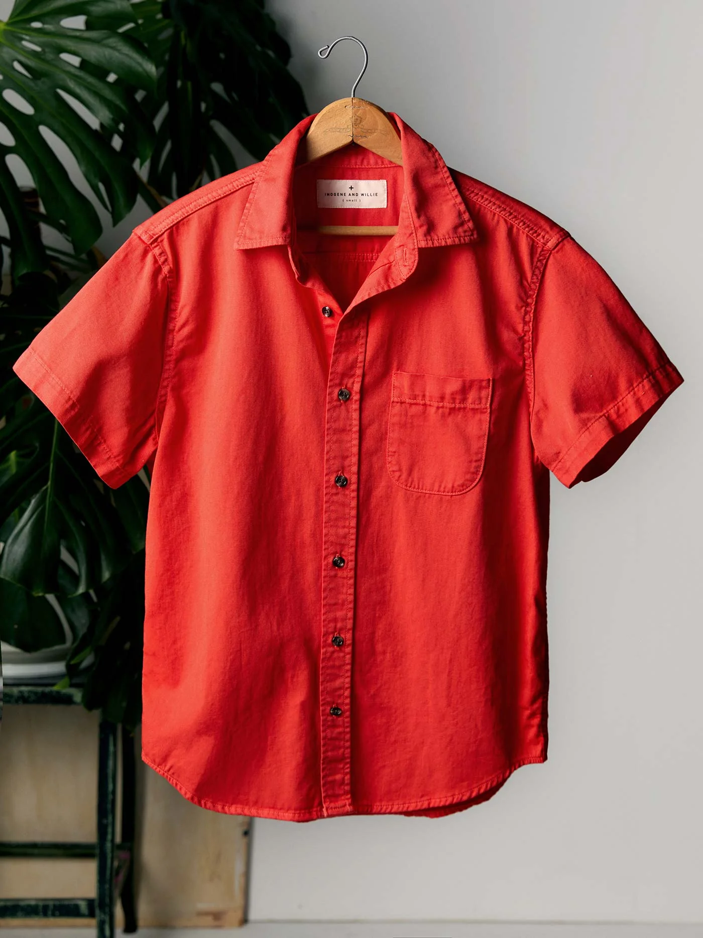 the whisper twill shirt in poppy - Image 3
