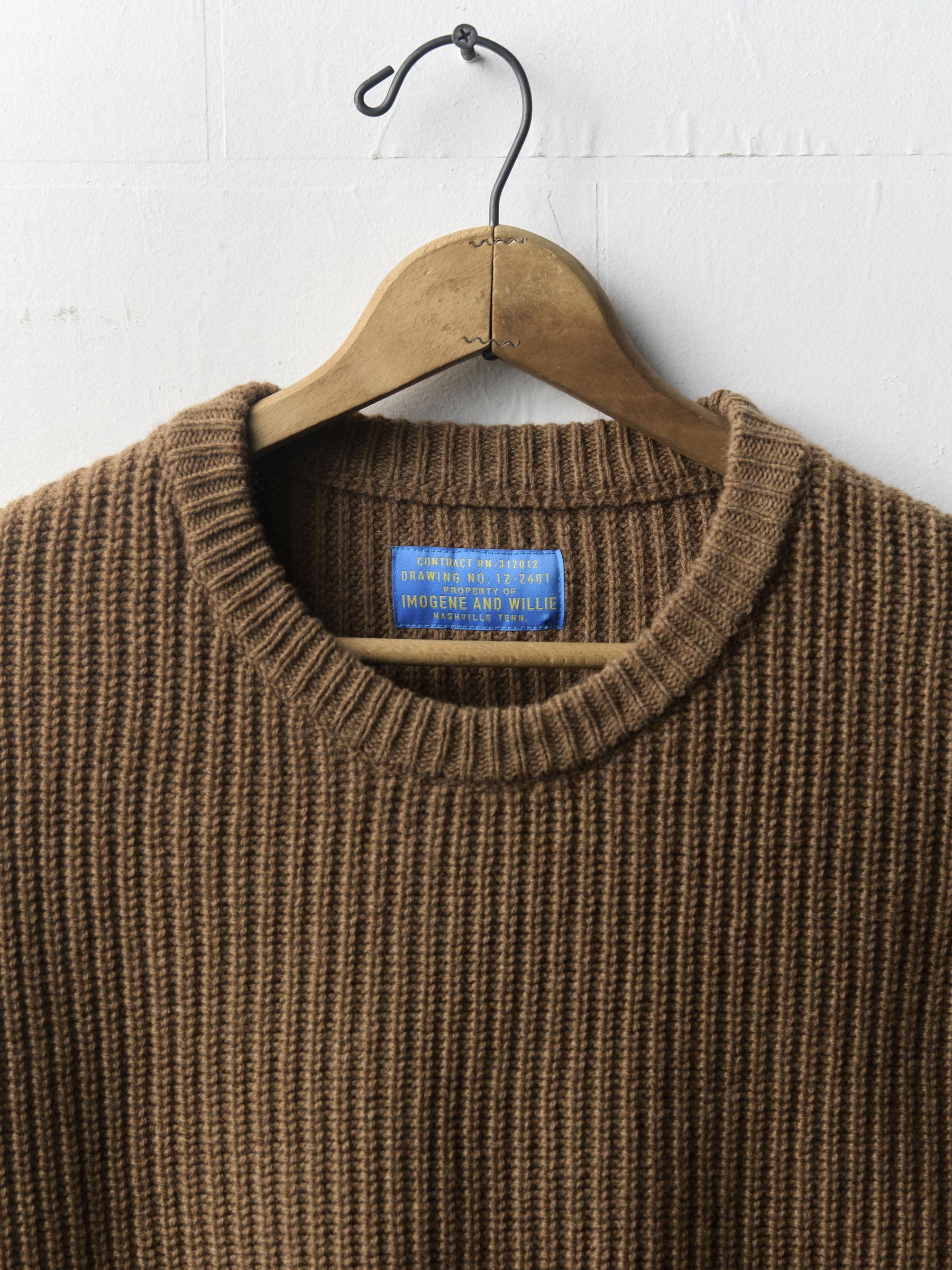 varese wool sweater in brown - Image 2