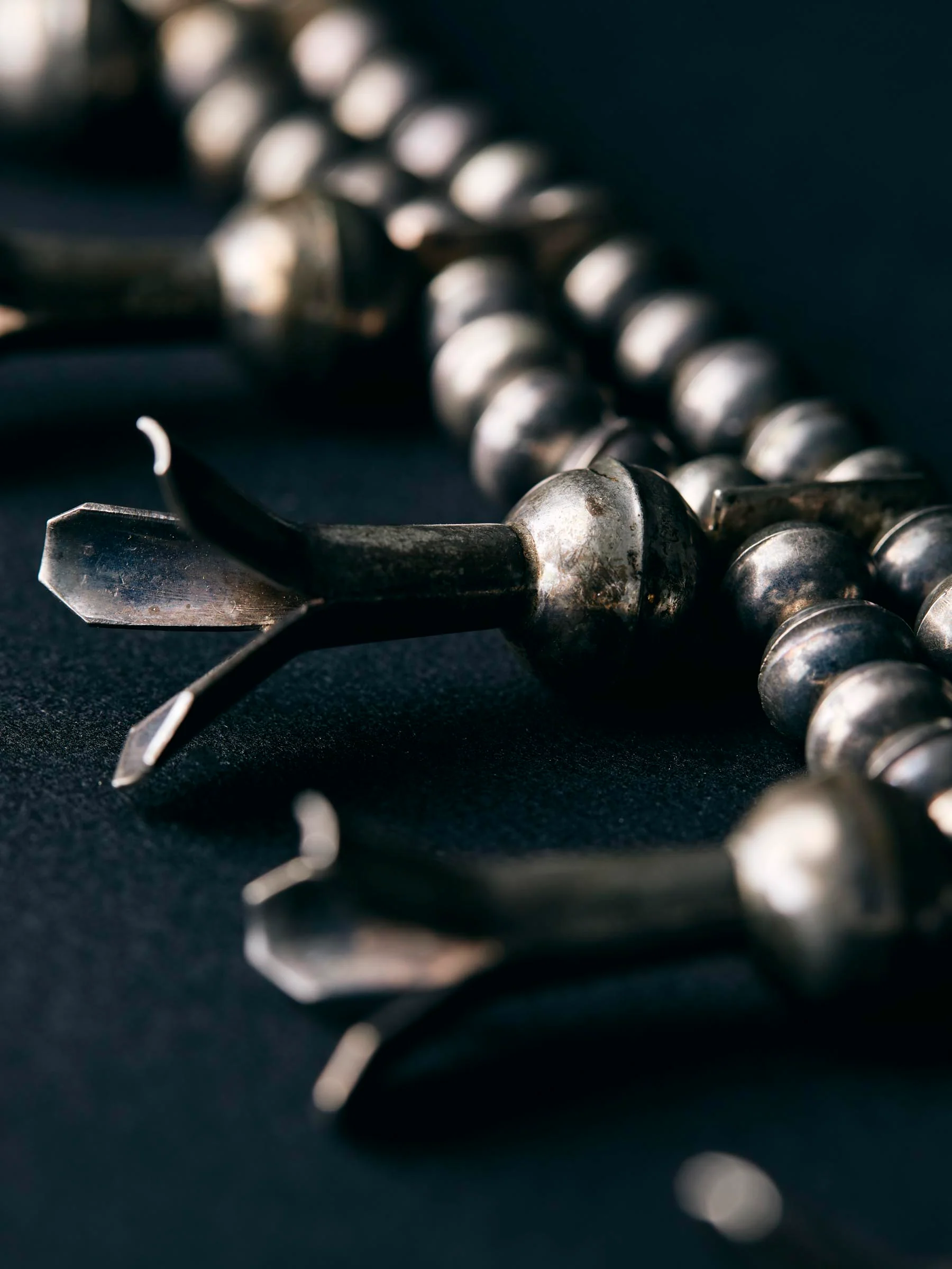 vintage navajo silver squash blossom - Image 3