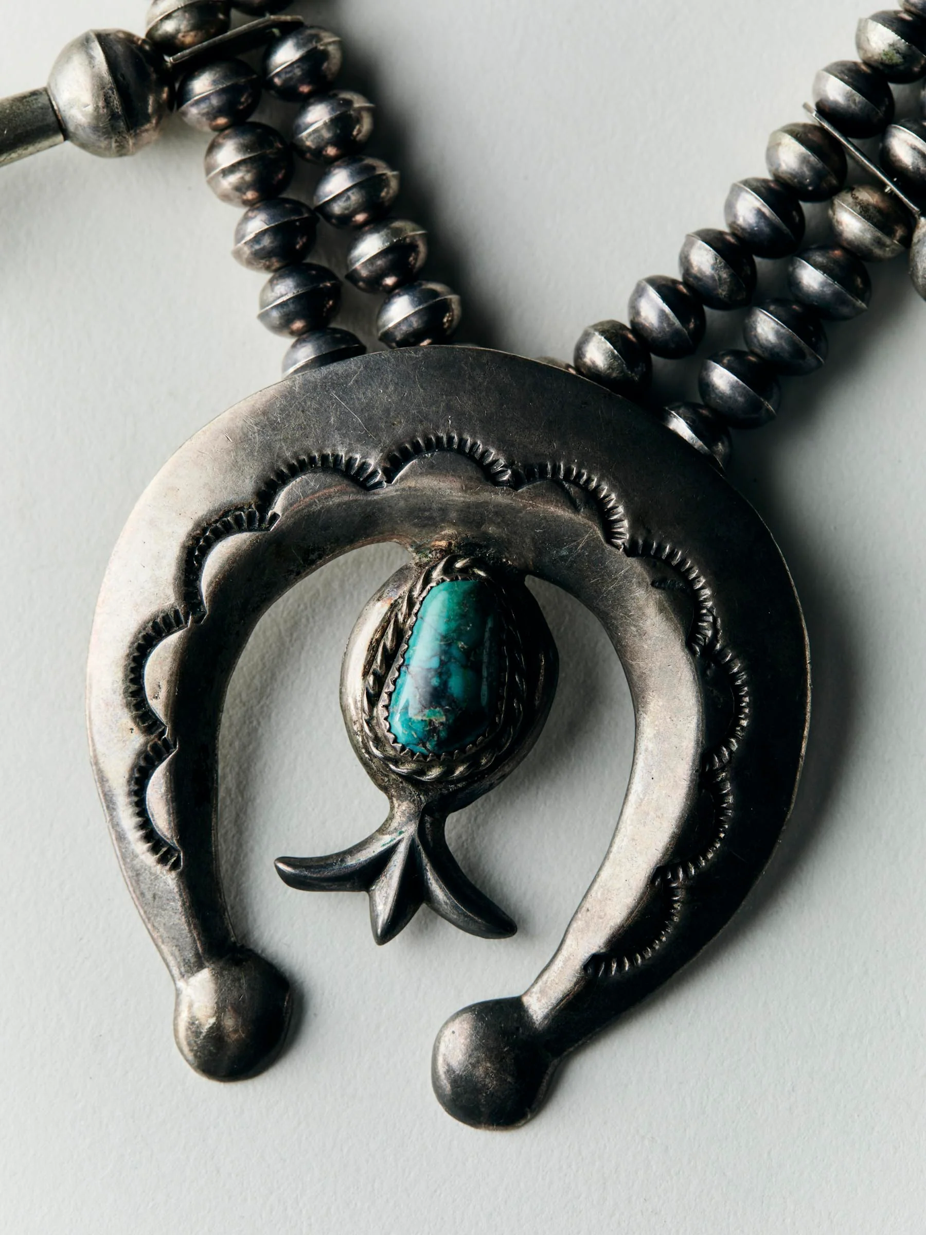 vintage navajo silver squash blossom - Image 4