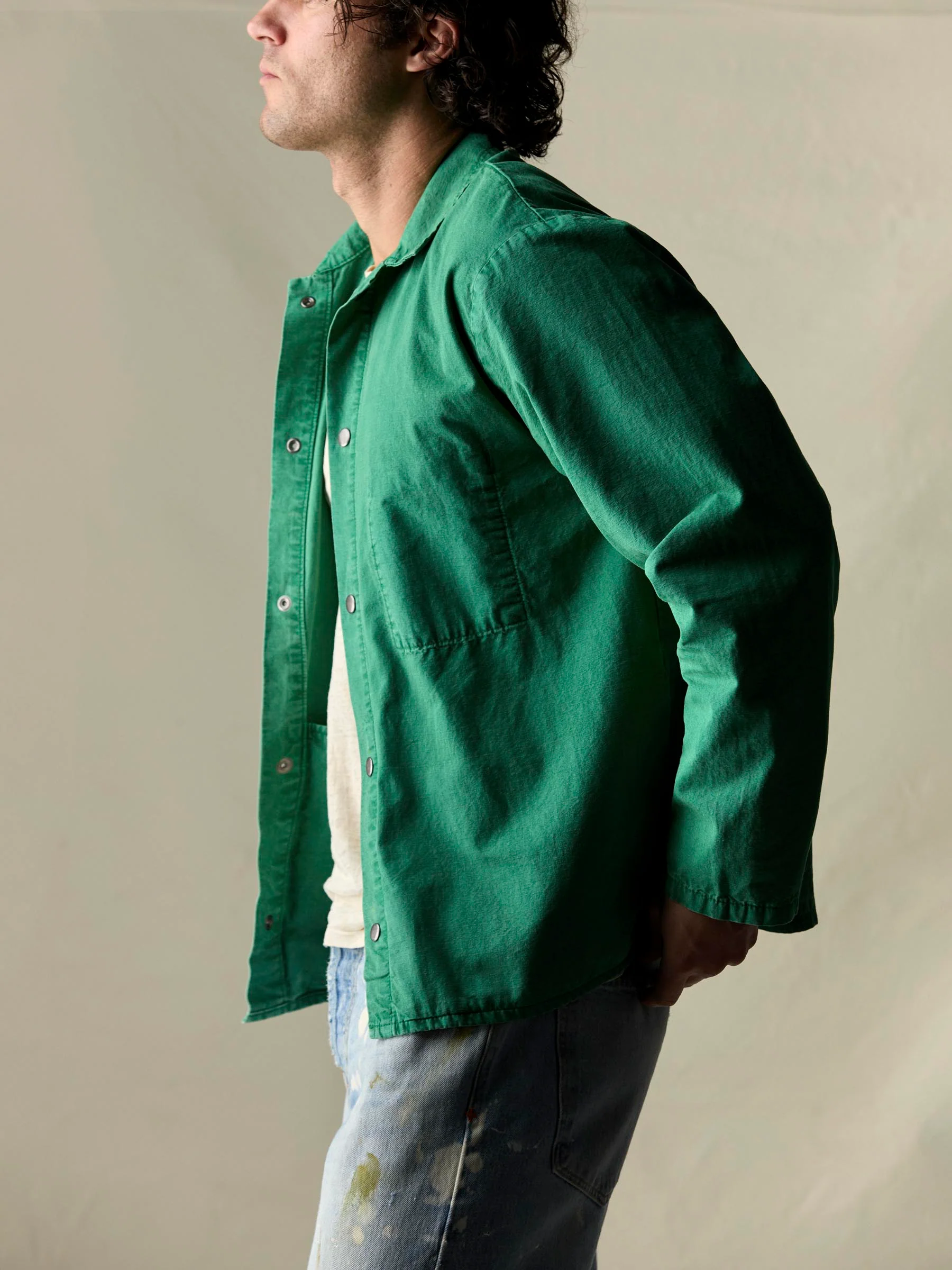 welder's jacket in seagreen ripstop - Image 4